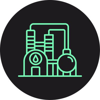 vektör Benzin İstasyonu Ico