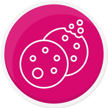 Çemberde yiyecek simgesinin vektör illüstrasyonu