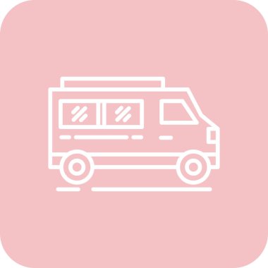 Benzersiz karavan vektör simgesi