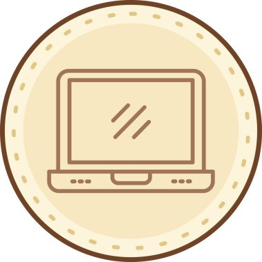 Bilgisayar. Web simgesi basit illüstrasyon