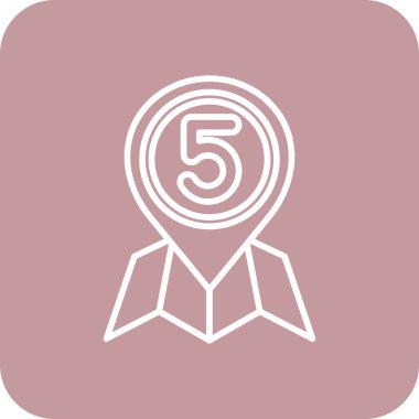 Rozet simgesi, vektör illüstrasyonu