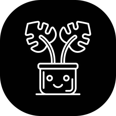 Çiçek simgesinin vektör illüstrasyonu