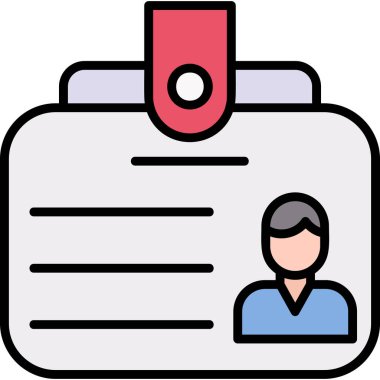 Kimlik kartı. Basit resimleme