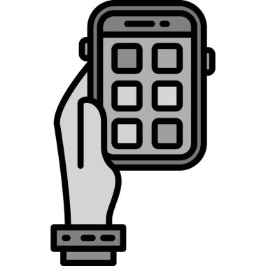 Akıllı telefon. Web simgesi basit illüstrasyon