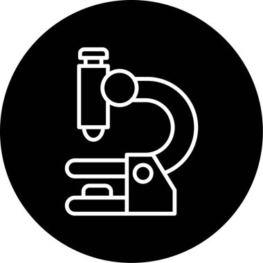 Mikroskop simgesi vektör çizimi