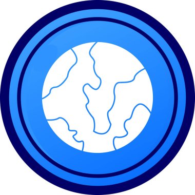 Gezegen ikonu vektör illüstrasyonu