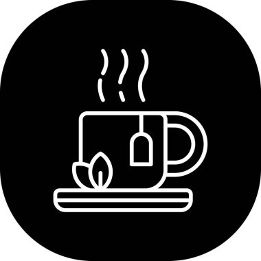 kahve fincanı simgesi, vektör illüstrasyonu