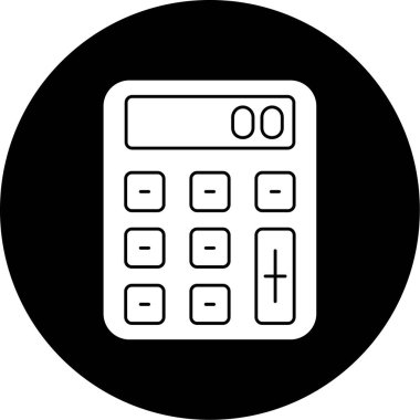 Hesap makinesi. Web simgesi basit illüstrasyon