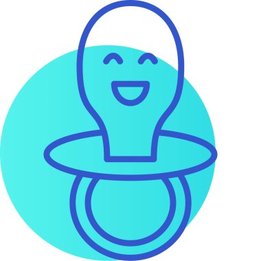 bebek emziği simgesi, vektör illüstrasyonu