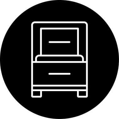 Mobilya ve simgenin vektör illüstrasyonu