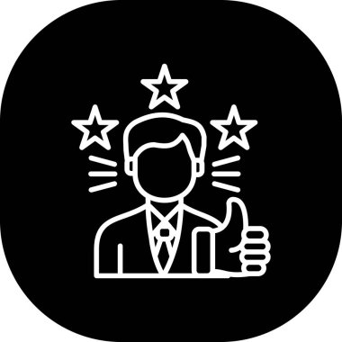 Moda stili izole edilmiş arkaplanda müşteri derecelendirme simgesi