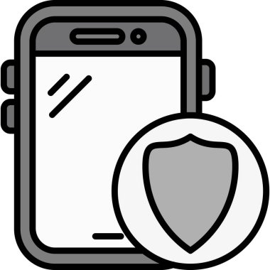 güvenlik simgesi, basit vektör illüstrasyonu