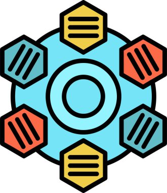 dişli simgesi, vektör illüstrasyonu beyaz arkaplanda izole edildi