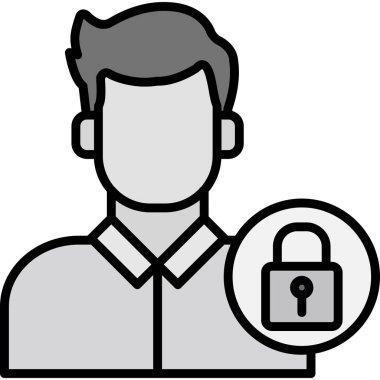 Kilit. Web simgesi basit illüstrasyon