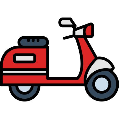 motosiklet simgesi, vektör illüstrasyonu basit tasarım