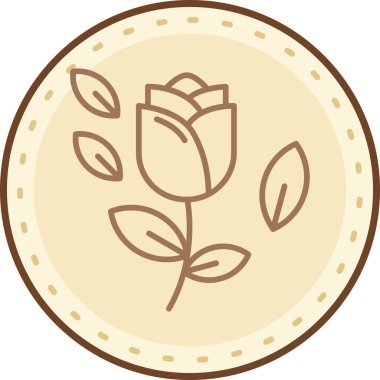 Çiçek. Web simgesi basit illüstrasyon