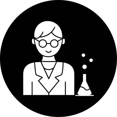 Matara vektör sembol tasarımlı bilim adamı