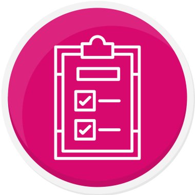 Kontrol listesi web simgesi, basit vektör illüstrasyonu