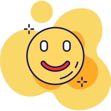 Mutlu emoji yüz simgesi, vektör, illüstrasyon