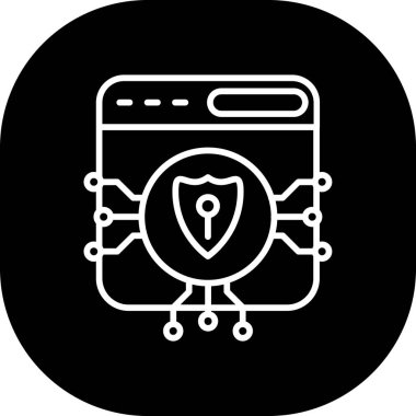 vektör güvenlik simgesi, vektör çizimi