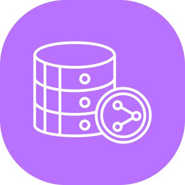 Veri Depolama simgesi, vektör illüstrasyonu