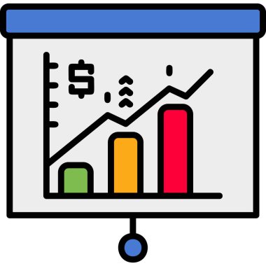 Beyaz arkaplanda iş grafiği çizimi çizimi