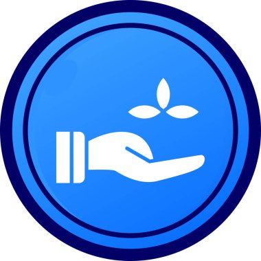 Bir bitki simgesinin vektör illüstrasyonu