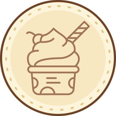 dondurma ikonu vektör illüstrasyonu