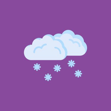 Kar yalıtılmış ikon vektör resimleme tasarımı olan bulut