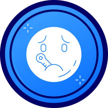 Üzücü. Web simgesi basit illüstrasyon