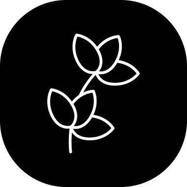 Çiçek ve doğa ikonunun vektör illüstrasyonu