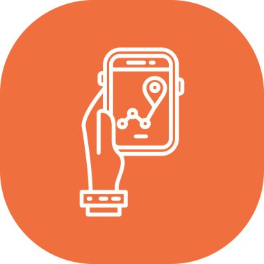 Akıllı saati olan akıllı telefon. Basit resimleme