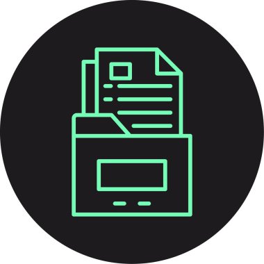 Belge simgesinin vektör illüstrasyonu