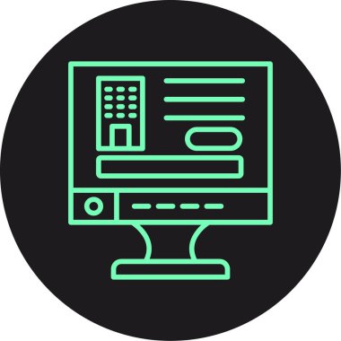 vektör lcd simgesi illüstrasyonu