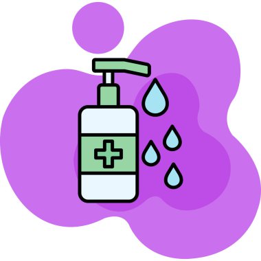 Bir şişe dezenfektanın vektör çizimi