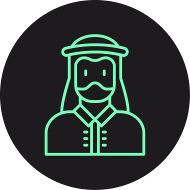 güzel avatar kadın vektör çizgisi simgesi