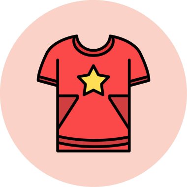 Gömlek Web simgesi, basit illüstrasyon