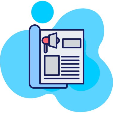 haber web simgesi basit illüstrasyon