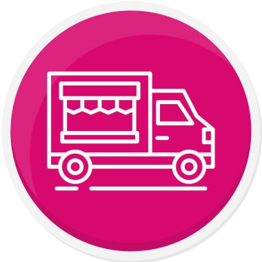 Teslimat. Web simgesi basit illüstrasyon