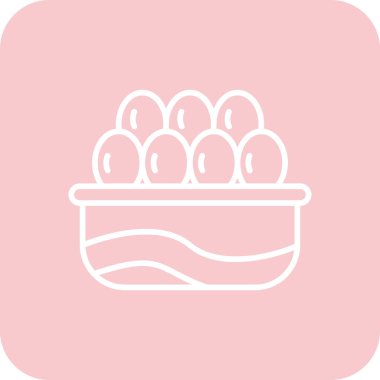 Yumurta simgesi. Vektör çizim