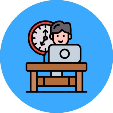 Bir dizüstü bilgisayar simgesinin vektör illüstrasyonu