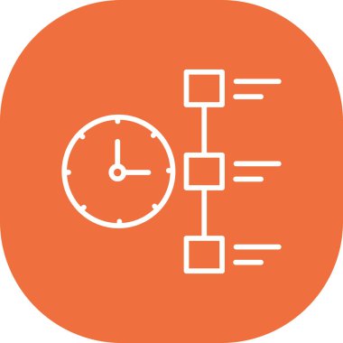 Bir saat simgesinin vektör illüstrasyonu