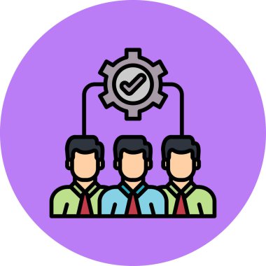 Takım çalışması. Web simgesi basit illüstrasyon