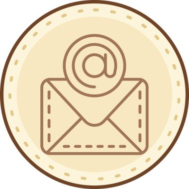 E-posta. Web simgesi basit illüstrasyon