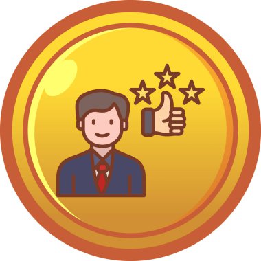 Müşteri derecelendirme vektörü simgesi