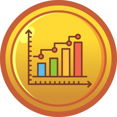 ticari büyüme grafiği simgesi - özet biçimi