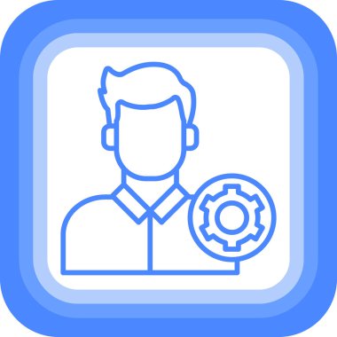 İş adamı simgesinin vektör illüstrasyonu