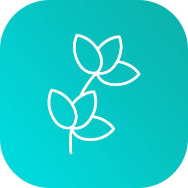beautiful flower vector line icon
