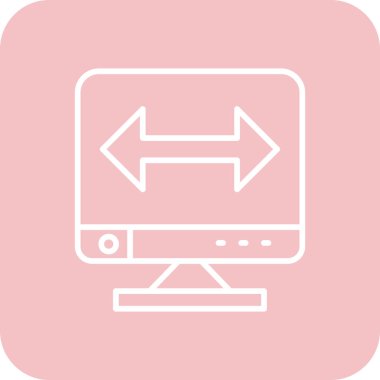 Ağ simgesi, okun vektör illüstrasyonu