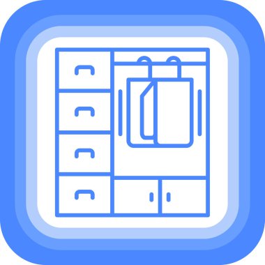 Buzdolabı. Web simgesi basit illüstrasyon